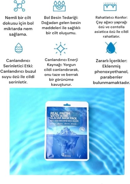 10x Water Bomb Glacier Mask - Buzul Nem Bombası Yüz Maskesi 10 Adet fiyatları