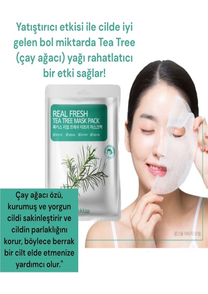 10x Tea Tree Mask- Çay Ağacı Özlü Yatıştırıcı Nemlendirici Yüz Maskesi 10 Adet fiyatları