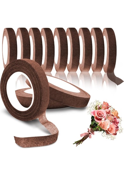 Roco Paper Çiçek Bandı Kahverengi 12 Rulo 1 cm x 35 M