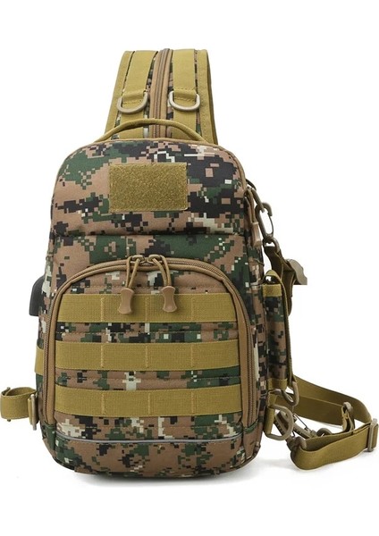 Dijital2 Tarzı Erkek Taktik Omuz Çantası Askeri Ordu Molle Sırt Çantası Açık Avcılık Tırmanma Yürüyüş Kamp Camo Sırt Çantası Balıkçılık Çanta (Yurt Dışından)