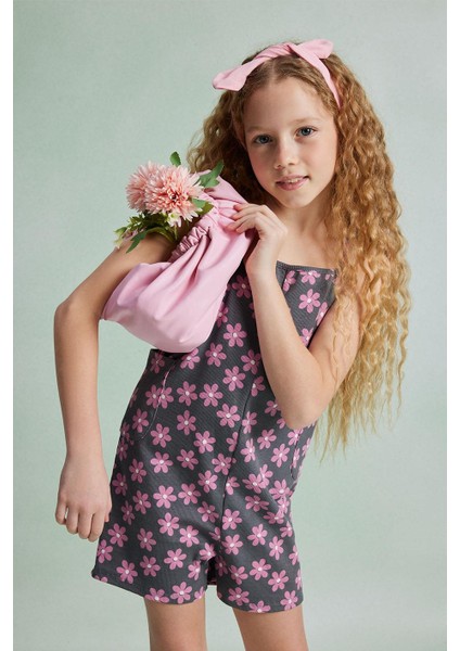 Kız Çocuk Cep Detaylı Fitilli Tulum fiyatları