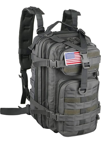Gri Tarzı Askeri Sırt Çantaları Açık Molle Taktik Sırt Çantası 1000D Su Geçirmez Kamp Çantaları Erkekler Spor Seyahat Çantası Kamp Avcılık Yürüyüş (Yurt Dışından)