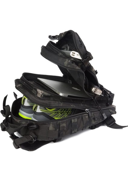 Gri Tarzı Askeri Sırt Çantaları Açık Molle Taktik Sırt Çantası 1000D Su Geçirmez Kamp Çantaları Erkekler Spor Seyahat Çantası Kamp Avcılık Yürüyüş (Yurt Dışından) fırsatları