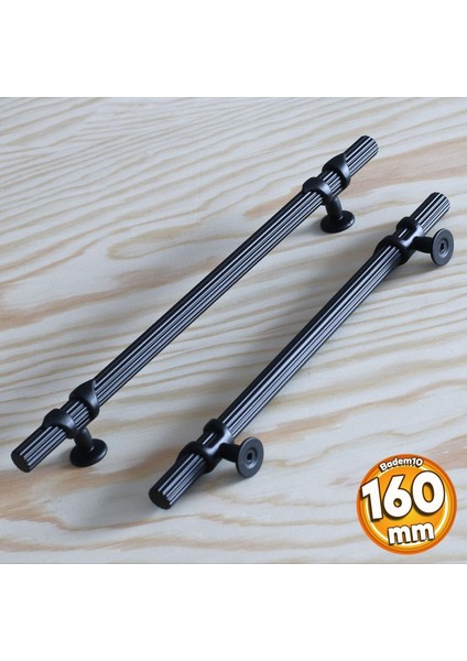 Emir 160 mm Siyah Metal Kulp Mobilya Çekmece Mutfak Dolabı Dolap Kapak Kulpu Kulpları Kulbu