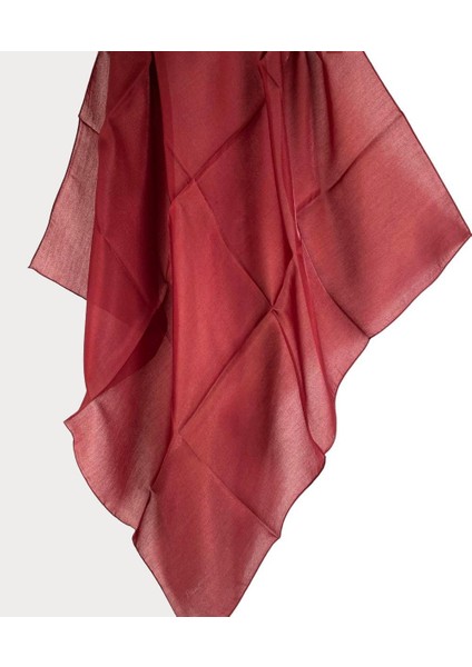 Düz Kehribar Eşarp Bordo