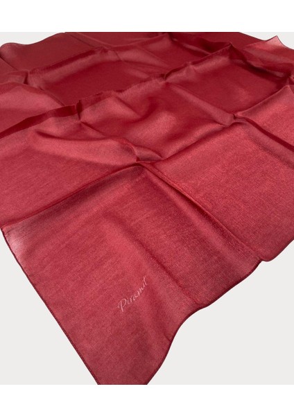 Düz Kehribar Eşarp Bordo