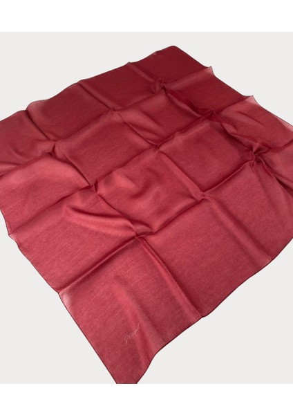 Düz Kehribar Eşarp Bordo