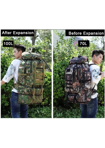 cl Stili Diğer 100L Büyük Kapasiteli Açık Taktik Sırt Çantası Dağcılık Kamp Yürüyüş Askeri Molle Su Geçirmez Taktik Çanta (Yurt Dışından) fırsatları