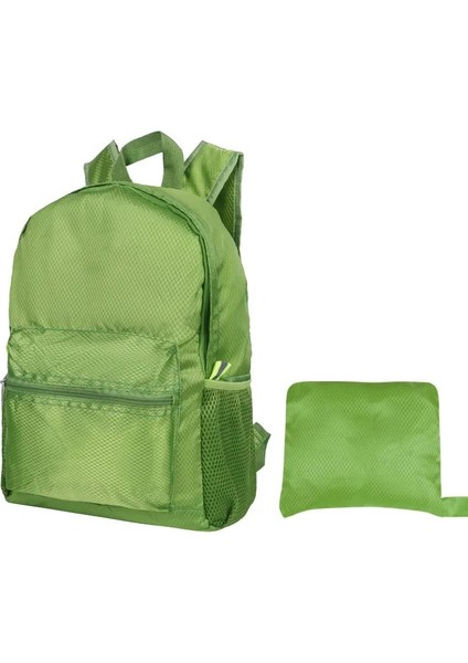 Yeşil Stil Açık Spor Kadın Erkek Küçük Katlanabilir Sırt Çantası Su Geçirmez Sırt Çantası Kapak Çok Fonksiyonlu Yürüyüş ve Seyahat Çantası Paketi (Yurt Dışından)