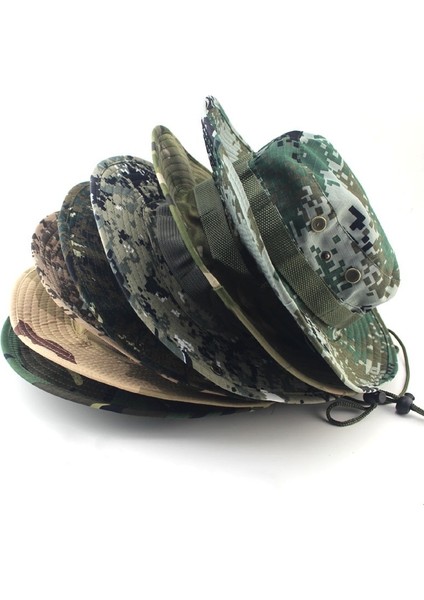 Beyaz Stil Kamuflaj Benni Şapka Askeri Balıkçı Şapka Yuvarlak Kenarlı Şapka Kamuflaj Erkek Balıkçılık Dağcılık Yürüyüş Avcılık Şapka (Yurt Dışından) fırsatları