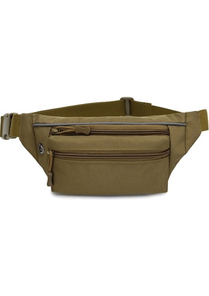 Haki Tarzı Askeri Bel Çantası Spor Açık Büyük Kapasiteli Su Geçirmez Taktik Çanta Sürme Seyahat Koşu Çok Fonksiyonlu Göğüs Paketi X291A (Yurt Dışından)
