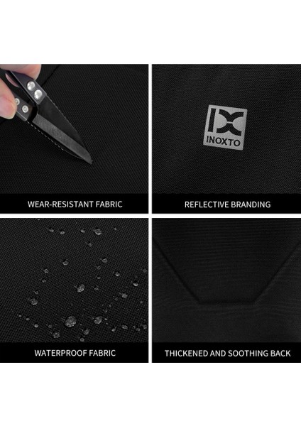 Siyah Stil Su Geçirmez Iş Sırt Çantası Erkek Okul Sırt Çantaları 14 Inç Laptop Sırt Çantası Büyük Kapasiteli Sırt Çantaları Çocuk Seyahat Kadın Çantaları (Yurt Dışından) fırsatları