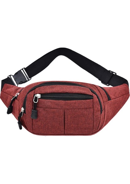 Kırmızı Stil Çok Amaçlı Bel Paketi Naylon Taşınabilir Cep Telefonu Çantası Fanny Paketi Açık Koşu Bisiklet Yürüyüş Için Büyük Kapasiteli (Yurt Dışından)