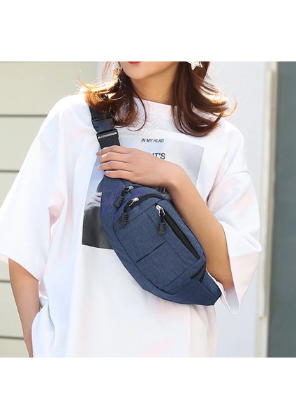 Siyah Stil Çok Amaçlı Bel Paketi Naylon Taşınabilir Cep Telefonu Çantası Fanny Paketi Açık Koşu Bisiklet Yürüyüş Için Büyük Kapasiteli (Yurt Dışından) fırsatları