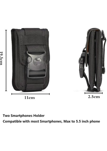 Siyah Stil Taktik Molle Telefon Kılıfı Açık Kemer Bel Çantaları Yardımcı Yelek Kart Taşıma Çantası Mini Çok Fonksiyonlu Seyahat Çantası Paketi Edc Kılıfı (Yurt Dışından) fırsatları