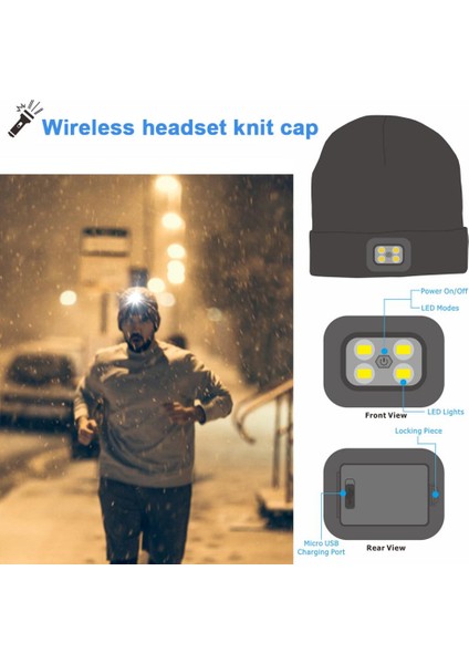 Gri Tarzı 2019 LED Işık Kablosuz Bluetooth Şapka Bere Müzik Örme Şapka Koşu Şapka Spor Kap Siyah Gri USB Şarj Açık Koşu Için (Yurt Dışından) indirimleri