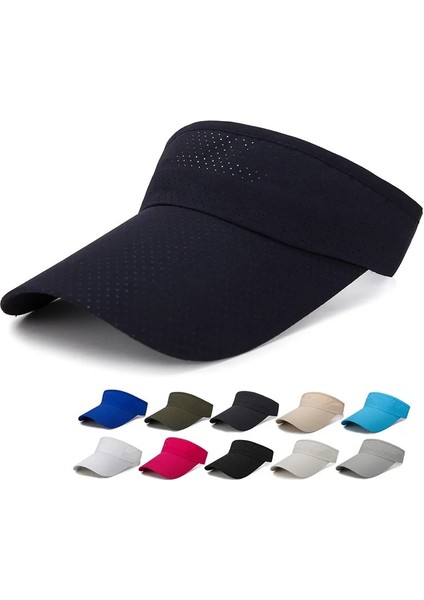 Beyaz Stil Yaz Spor Güneş Şapkaları Kadın Şapka Erkek Kap Ayarlanabilir Nefes Vizör Uv Koruma Üst Boş Tenis Golf Koşu Güneş Kremi (Yurt Dışından) fiyatları