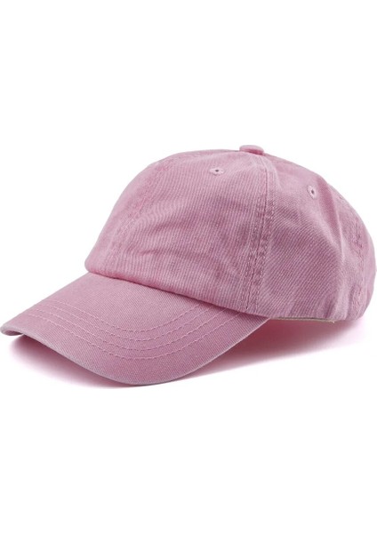 Pembe Tarzı Vintage Yıkanmış Pamuk Ayarlanabilir Beyzbol Şapkaları Erkek ve Kadın, Yapılandırılmamış Düşük Profil Düz Klasik Siyah Baba Şapkası (Yurt Dışından)