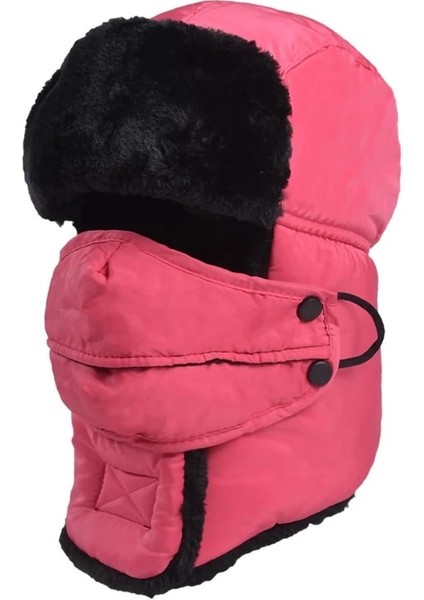 Mr Tarzı Bombacı Şapka Kadın Erkek Kalın Kabarık Rüzgar Geçirmez Yüz Maskesi Boyun Kapak Kış Açık Isıtıcı Eşarp Kap Spor Aksesuarları (Yurt Dışından)