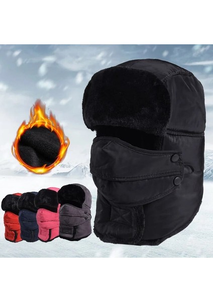 Mr Tarzı Bombacı Şapka Kadın Erkek Kalın Kabarık Rüzgar Geçirmez Yüz Maskesi Boyun Kapak Kış Açık Isıtıcı Eşarp Kap Spor Aksesuarları (Yurt Dışından) fiyatları