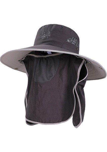 Sh Tarzı Erkek Kadın Açık Yürüyüş Kap Güneşlik Balıkçı Şapkası Hızlı Kuru Nefes Uv Koruma (Yurt Dışından)