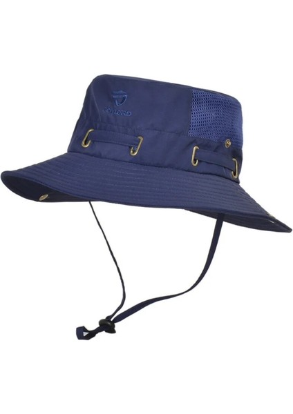 Zq Stili Yaz Açık Güneş Koruma Kapağı Şapka Balıkçılık Turizm Erkek Kova Şapka Nefes Ağız Çift Amaçlı Güneş Balıkçı (Yurt Dışından)