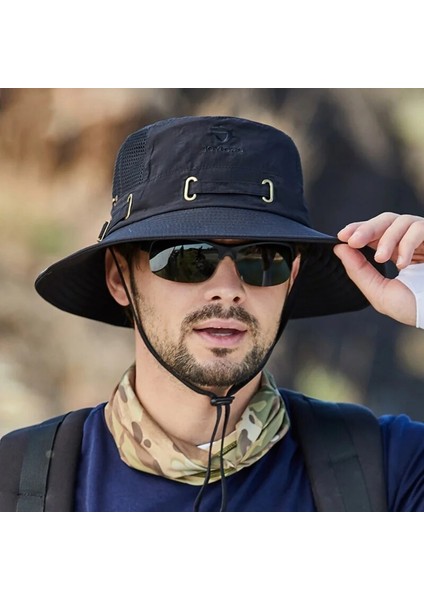 Zq Stili Yaz Açık Güneş Koruma Kapağı Şapka Balıkçılık Turizm Erkek Kova Şapka Nefes Ağız Çift Amaçlı Güneş Balıkçı (Yurt Dışından) modelleri