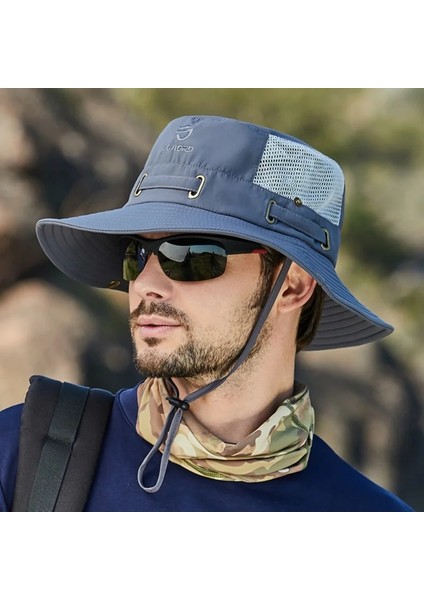 Zq Stili Yaz Açık Güneş Koruma Kapağı Şapka Balıkçılık Turizm Erkek Kova Şapka Nefes Ağız Çift Amaçlı Güneş Balıkçı (Yurt Dışından) indirimleri