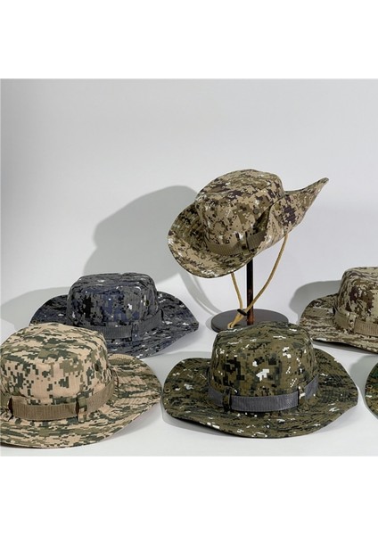 No.2 Tarzı Yaz Açık Balıkçı Şapka Kamp Güneş Şapkası Kamp Yürüyüş Seyahat Kap Güneş Koruma Şapka Kamuflaj Düz Renk Kap (Yurt Dışından) modelleri