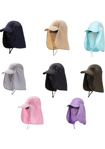 Pembe Tarzı Güneş Şapkası Kulak Kapağı Koruyucu Kap Boyun Kapağı Nefes Yürüyüş Şapkası Ev Açık Unisex Eğlence Şapkaları Yaz Ddark (Yurt Dışından) fiyatları