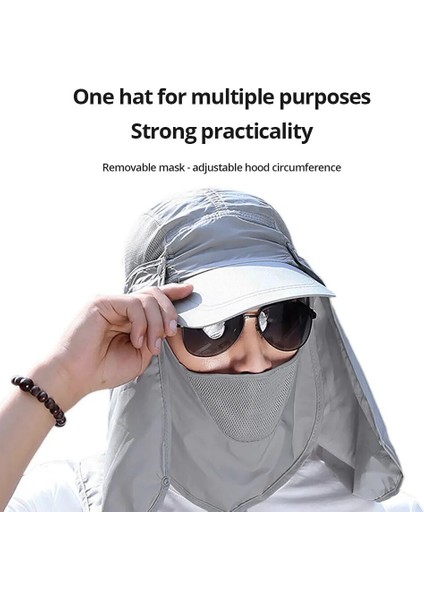 Pembe Tarzı Açık Spor Yürüyüş Kamp Vizör Şapka Uv Koruma Yüz Boyun Kapağı Su Derece Koruma Kapağı (Yurt Dışından) fiyatları