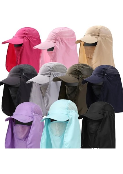 Pembe Tarzı Açık Spor Yürüyüş Kamp Vizör Şapka Uv Koruma Yüz Boyun Kapağı Su Derece Koruma Kapağı (Yurt Dışından) fırsatları