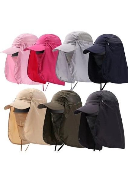 Pembe Tarzı Açık Spor Yürüyüş Kamp Vizör Şapka Uv Koruma Yüz Boyun Kapağı Su Derece Koruma Kapağı (Yurt Dışından) indirimleri
