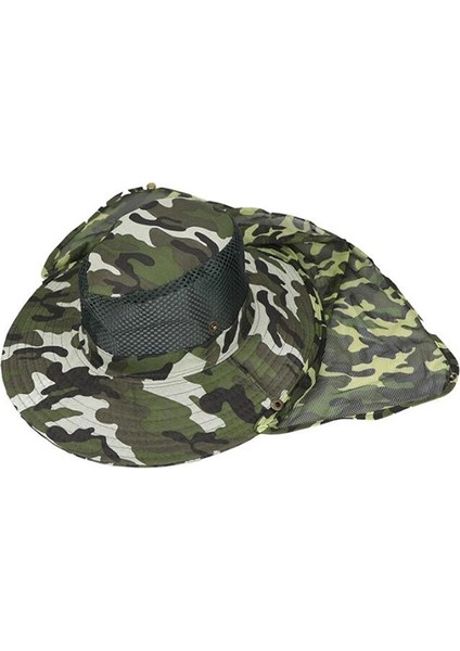 Haki Tarzı Balıkçı Şapkası Geniş Kenarlı Nefes Örgü Unisex Açık Spor Balıkçılık Yürüyüş Şapka Uv Koruma Yüz Boyun Flap Adam Güneşlikli Kep (Yurt Dışından) fırsatları