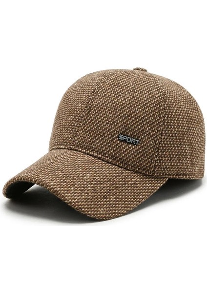 Haki Tarzı Yeni Kış Şapka Adam Kalınlaşmak Pamuk Sıcak Snapback Beyzbol Şapkası Erkekler Için Kulak Koruyucu Baba Şapkası Kış Kulaklığı ile A186 (Yurt Dışından)