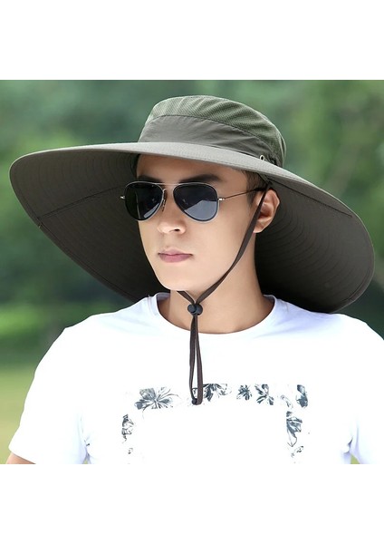 Gri Tarzı S Beden Açık Erkek Kadın Tırmanma Balıkçılık Güneş Koruyucu Büyük Kap Yaz Yürüyüş Seyahat Kampı Ayarlanabilir Gölge Nefes Güneş Şapkası Balıkçı Şapkası (Yurt Dışından) modelleri