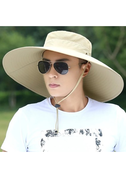 Gri Tarzı S Beden Açık Erkek Kadın Tırmanma Balıkçılık Güneş Koruyucu Büyük Kap Yaz Yürüyüş Seyahat Kampı Ayarlanabilir Gölge Nefes Güneş Şapkası Balıkçı Şapkası (Yurt Dışından) fırsatları