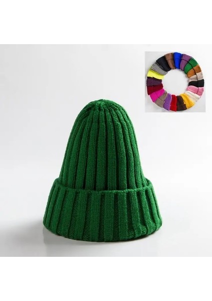 Liangduo Shop C Tarzı 1 Adet Unisex Şapka Pamuk Karışımları Katı Sıcak Yumuşak Örgü Şapkalar Erkekler Kışlık Şapkalar Kadın Skullies Beanies (Yurt Dışından)