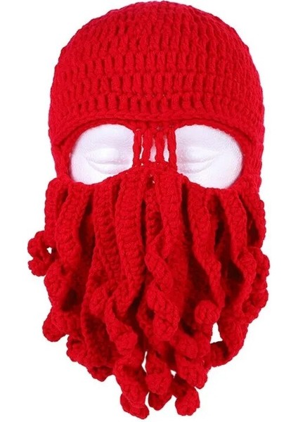 L Tarzı Erkekler Kadınlar Komik Kapaklar Açık Kış Rüzgar Geçirmez Sıcak Ahtapot Bıyık Şapka Kamp Koşu Için (Yurt Dışından)