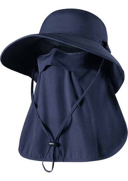 Mavi Stil Açık Spor Güneş Şapkaları Çabuk Kuruyan Su Geçirmez Vizör Şapka Uv Koruma Balıkçılık Yürüyüş Beyzbol Yüz Maskesi Şal Kap Erkek Kadın (Yurt Dışından)