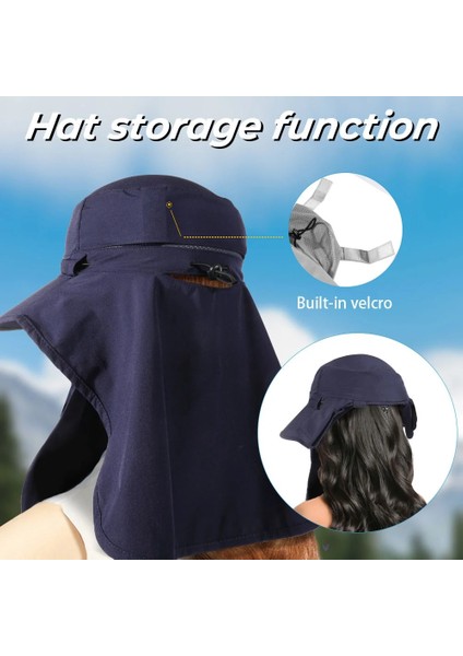 Mavi Stil Açık Spor Güneş Şapkaları Çabuk Kuruyan Su Geçirmez Vizör Şapka Uv Koruma Balıkçılık Yürüyüş Beyzbol Yüz Maskesi Şal Kap Erkek Kadın (Yurt Dışından) fırsatları