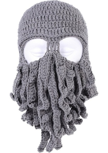 G Tarzı Erkekler Kadınlar Komik Kapaklar Açık Kış Rüzgar Geçirmez Sıcak Ahtapot Bıyık Şapka Kamp Seyahat Için (Yurt Dışından)