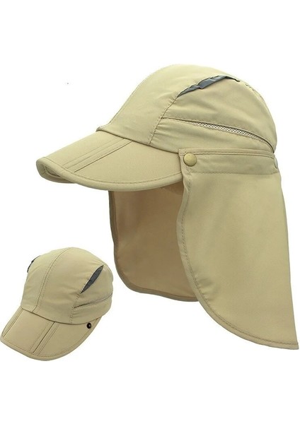 Yeşil Stil L Boyutu Açık Spor Ayrılabilir Güneş Şapkası Erkek Kadın Balık Tutmaya Gitmek Tırmanma Sürme Nefes Güneş Koruyucu Boyun Güneşlik Yansıtıcı Gece Kap (Yurt Dışından)