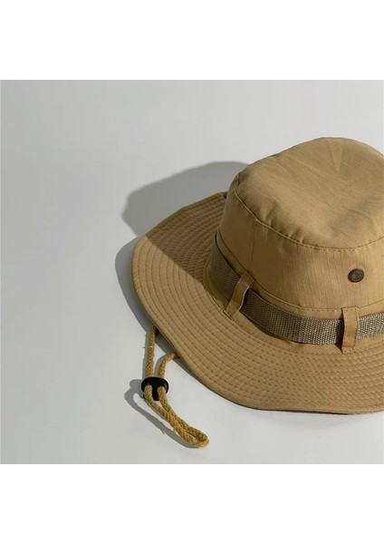 No.10 Stili Yaz Açık Balıkçı Şapka Kamp Güneş Şapkası Kamp Yürüyüş Seyahat Kap Güneş Koruma Şapka Kamuflaj Düz Renk Kap (Yurt Dışından) fırsatları