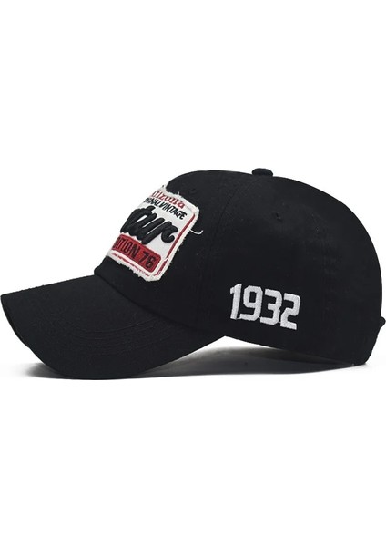 Haki Tarzı Erkekler Beyzbol Şapkası Kadın Retro Kanvas Denim Harfler Patchwork Vintage Beyzbol Şapkası Unisex Snapback Şapka Sonbahar Hip Hop Şapka Yaz (Yurt Dışından)