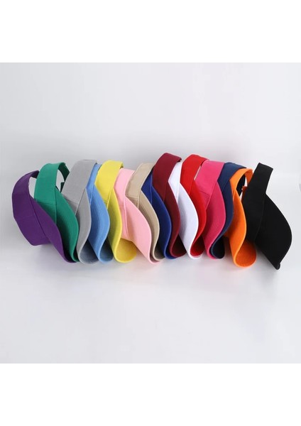 No.17 Tarzı 2023 Yeni Çaylar Erkekler Kadınlar Ayarlanabilir Spor Kafa Bandı Claun Siperlikli Şapka Koşu Tenis Plaj Doğa Sporları Şapka (Yurt Dışından) modelleri