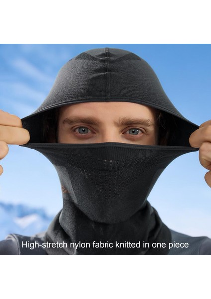 Gri Tarzı Uzun Kontrast Renk Delikleri Bisiklet Yüz Kapatma Unisex Yüksek Elastik Rüzgar Geçirmez Kış Sürme Şapka Bisiklet Malzemeleri (Yurt Dışından) modelleri