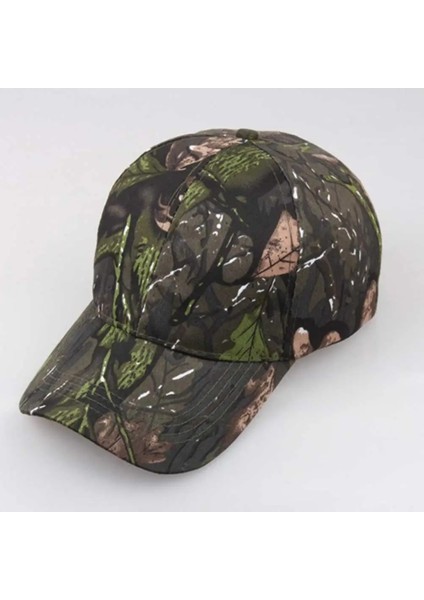 Sarı Stil Açık Güneş Koruyucu Çabuk Kuruyan Kap Orman Yaprakları Kamuflaj Terörle Mücadele Keskin Nişancı Kap Erkekler ve Kadınlar Kamuflaj Dağcılık (Yurt Dışından)