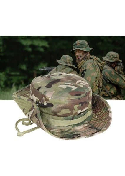 Liangduo Shop Haki Tarzı Taktik Abd Ordusu Kova Şapka Kamuflaj Boonie Şapka Askeri Multicam Panama Yaz Kap Avcılık Yürüyüş Açık Camo Güneş Kepleri Erkekler (Yurt Dışından)