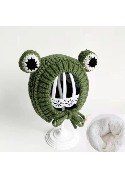 Haki Tarzı Bebek Unisex Örme Şapka Kış Kafa Bandı Şapka Sevimli Karikatür Kurbağa Büyük Gözler Kış Kulaklığı Kap Fotoğraf Sahne Şapkalar Yeni ASD88 (Yurt Dışından) fiyatları